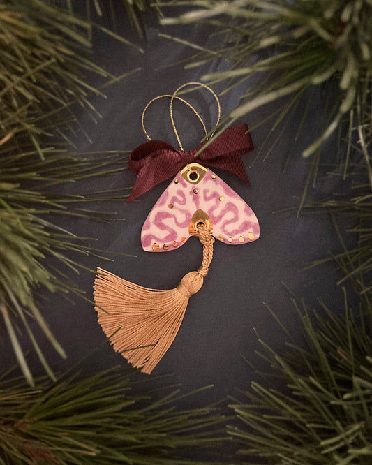 Mottled Plum Moth Ornament