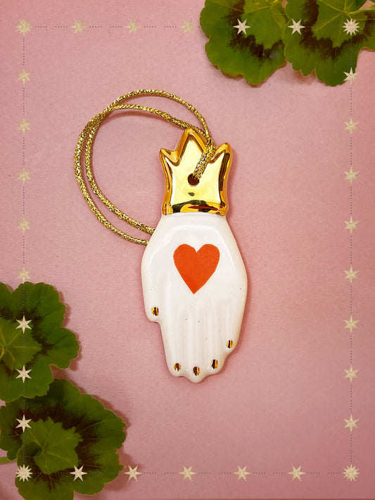 Hamsa hand with Red Heart